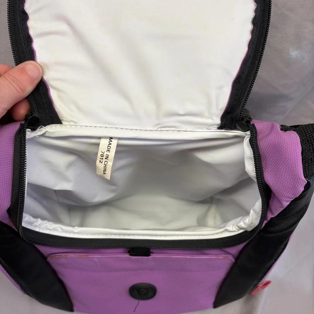Coleman Insulated Soft Cooler Bag Purple Black Shoulder Strap Lunch Tote 7812